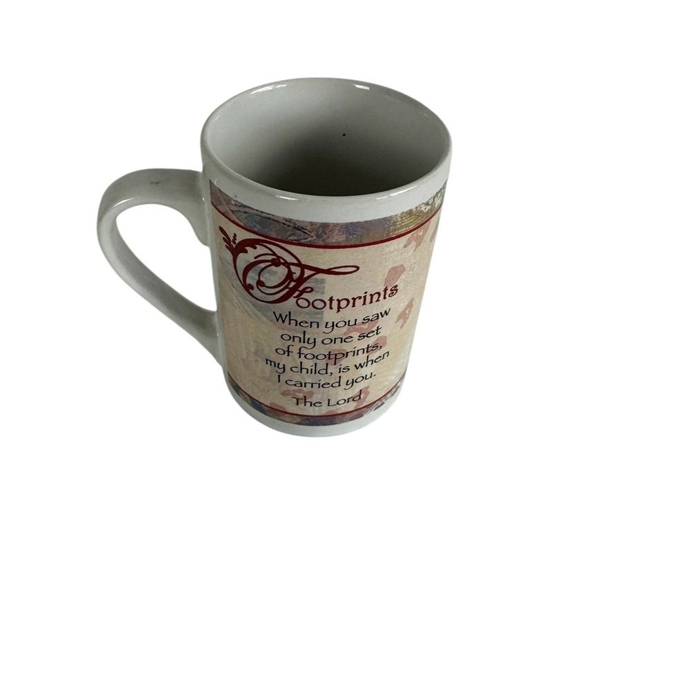 Footprints Inspirational Mug - Footprints in the Sand Christian Poem - Picture 2 of 14
